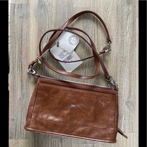 NWT Brown “Cafe” Leather convertible HOBO purse